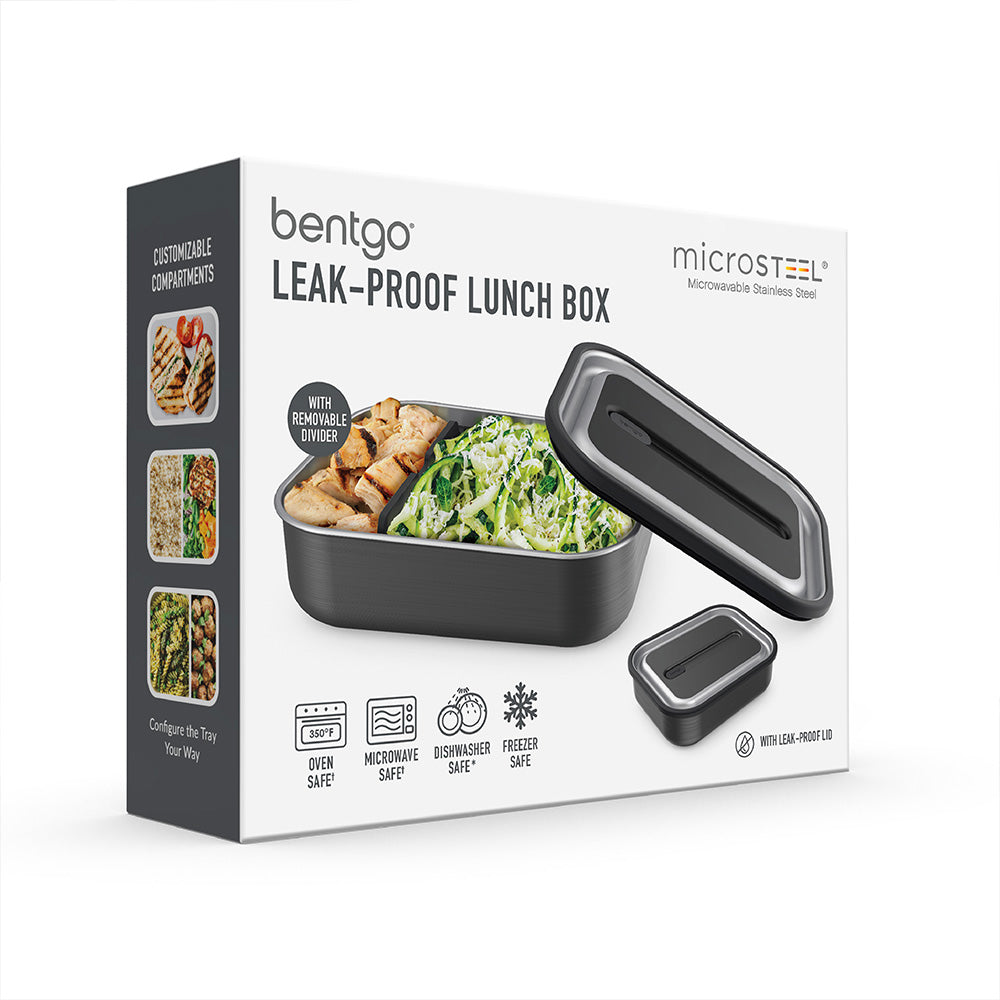 Bentgo® MicroSteel Lunch Box | Carbon Black