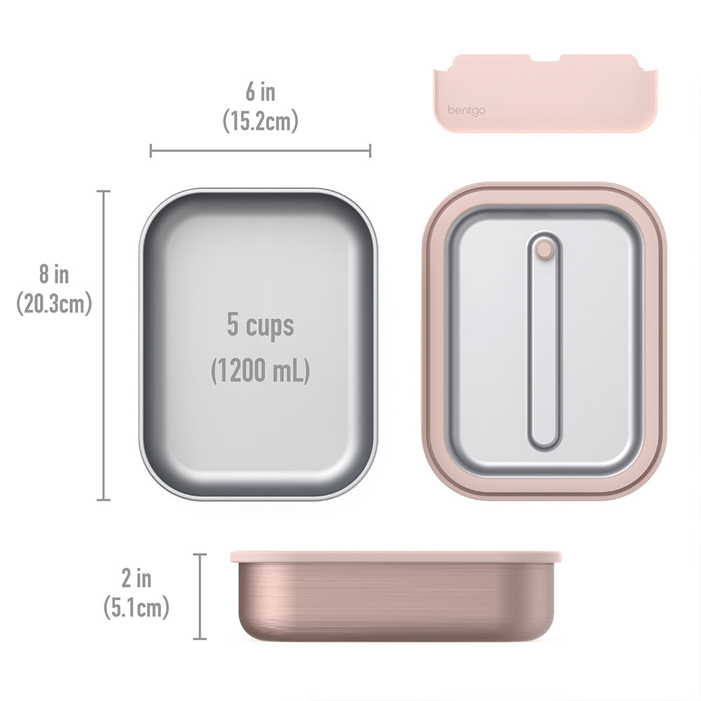 Bentgo® MicroSteel Lunch Box | Rose Gold