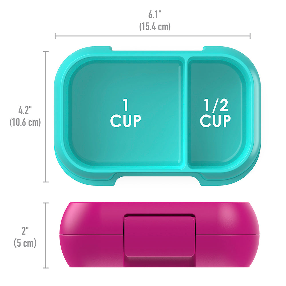 Bentgo Kids Chill Lunch & Snack Box - Fuchsia/Teal