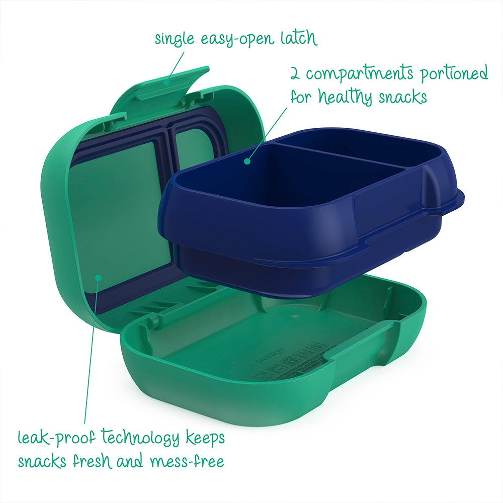 Bentgo Kids Chill Lunch & Snack Box - Green/Navy