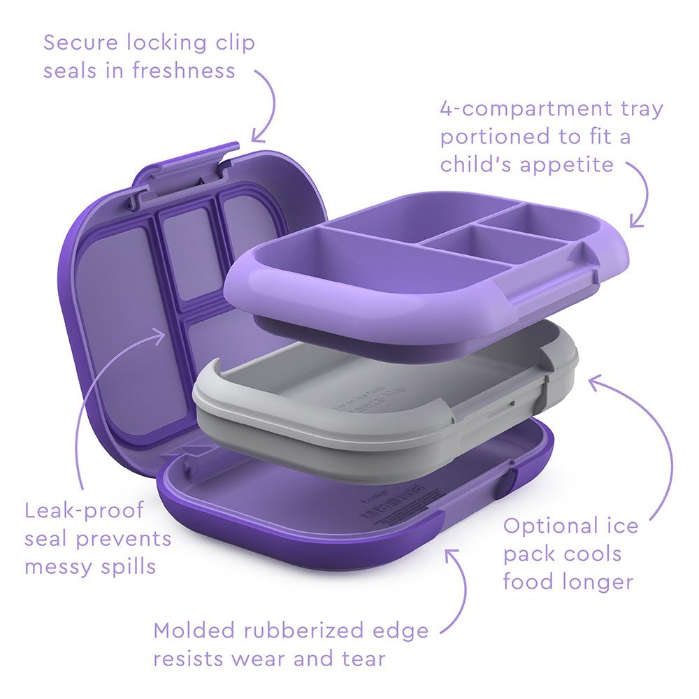 Bentgo Kids Chill Lunch & Snack Box - Purple