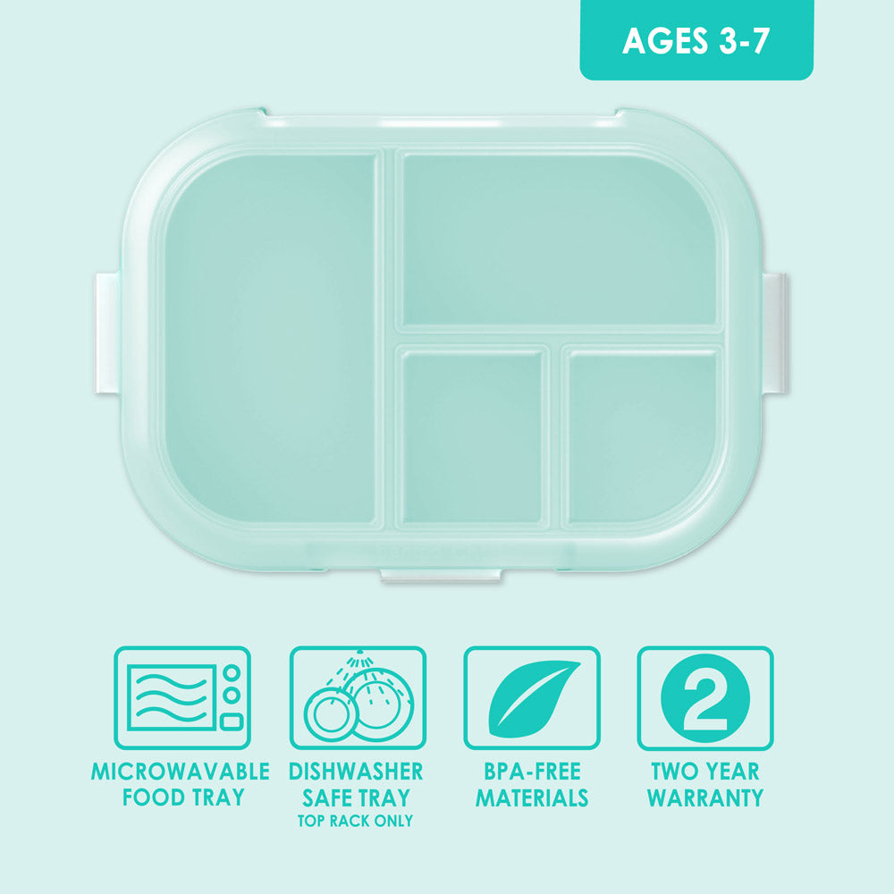 Bentgo Kids Chill Tray with Transparent Cover - Aqua