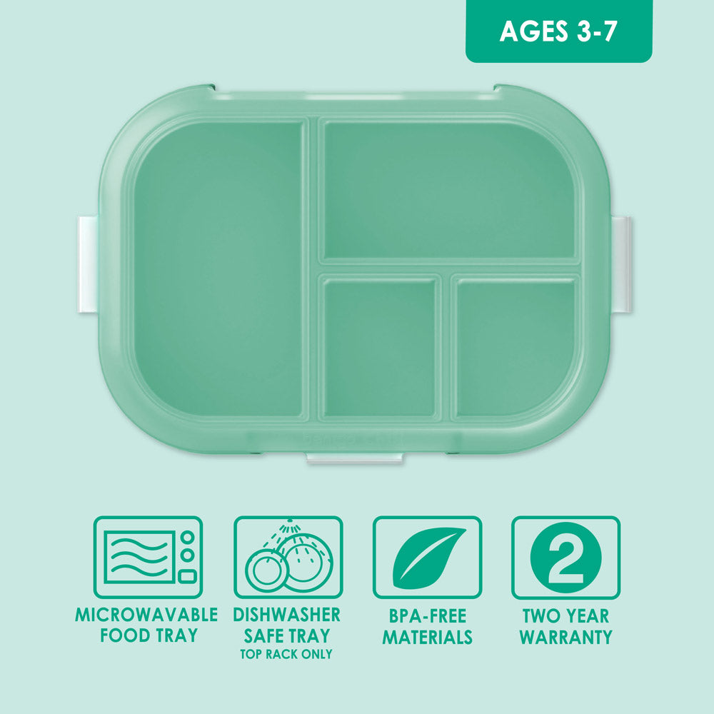 Bentgo Kids Chill Tray with Transparent Cover - Green/Navy