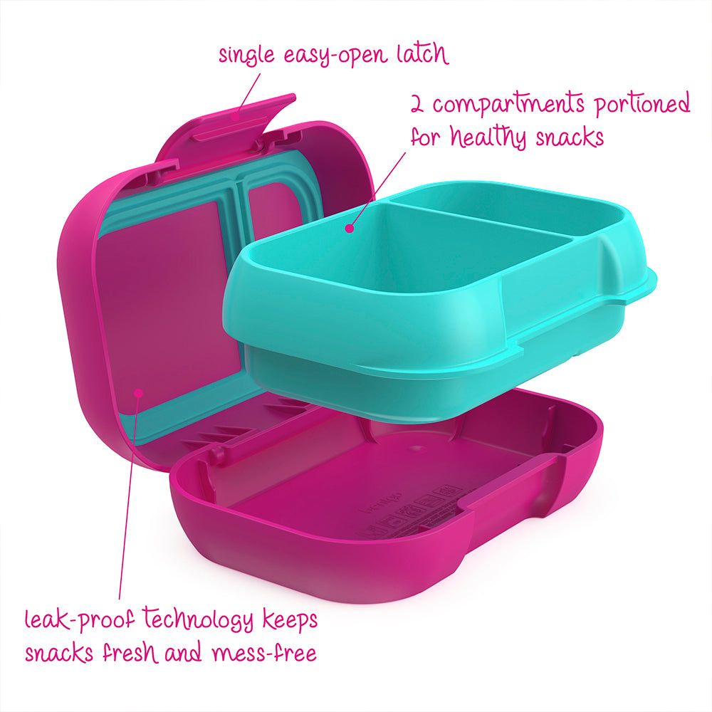 Bentgo Kids Snack Container - Fuchsia/Teal