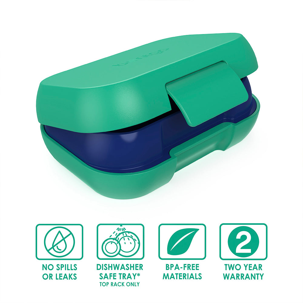 Bentgo Kids Chill Lunch & Snack Box - Green/Navy