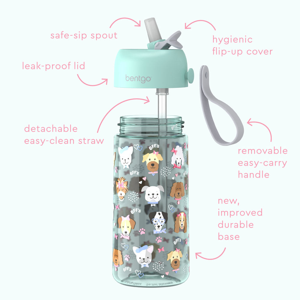 Bentgo® Kids Water Bottle | Puppy Love