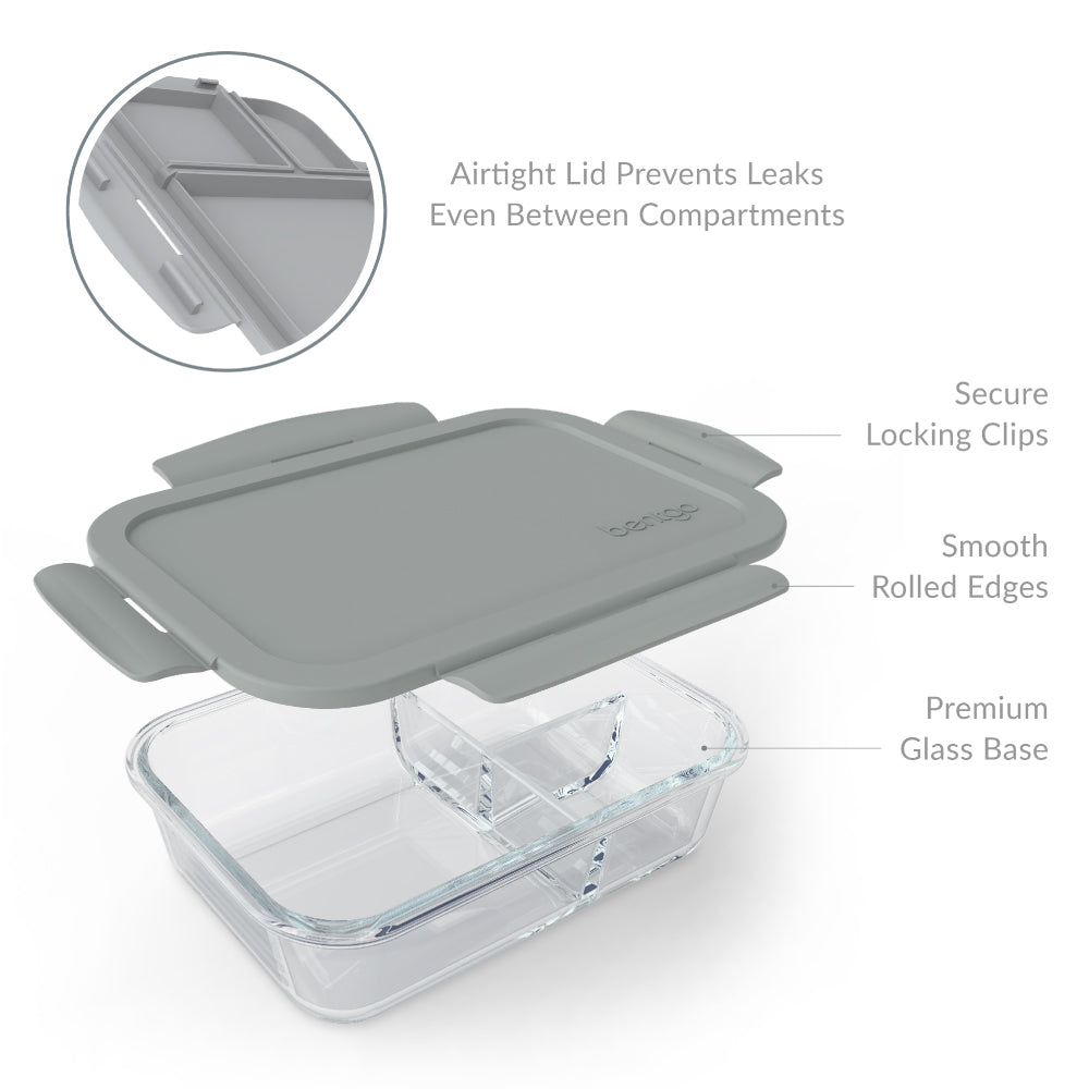 Bentgo Glass Lunch Container - Gray