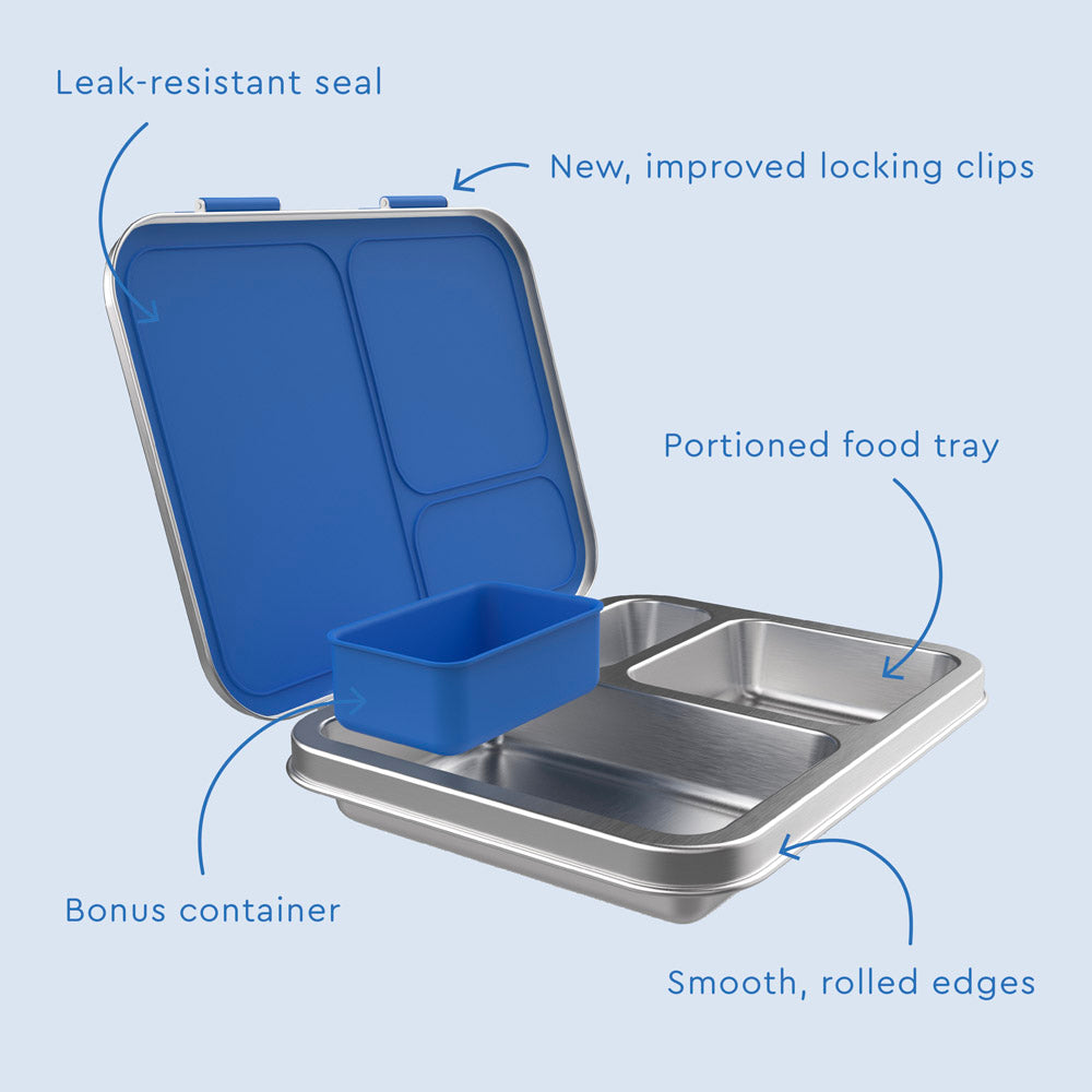 Bentgo Kids Stainless Steel Leak-Resistant Lunch Box - Blue