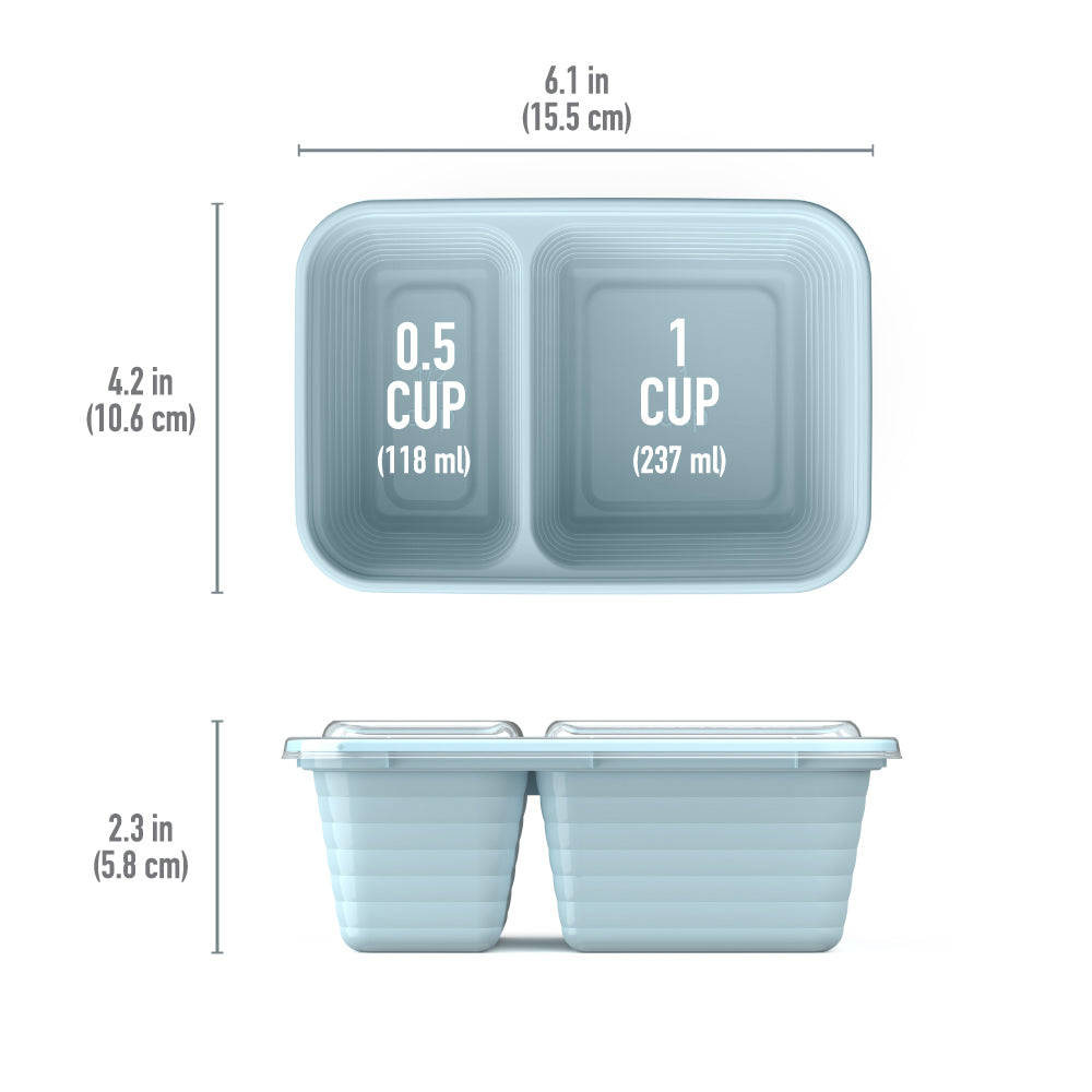 Bentgo® Prep 2-Compartment Snack Containers - Sky