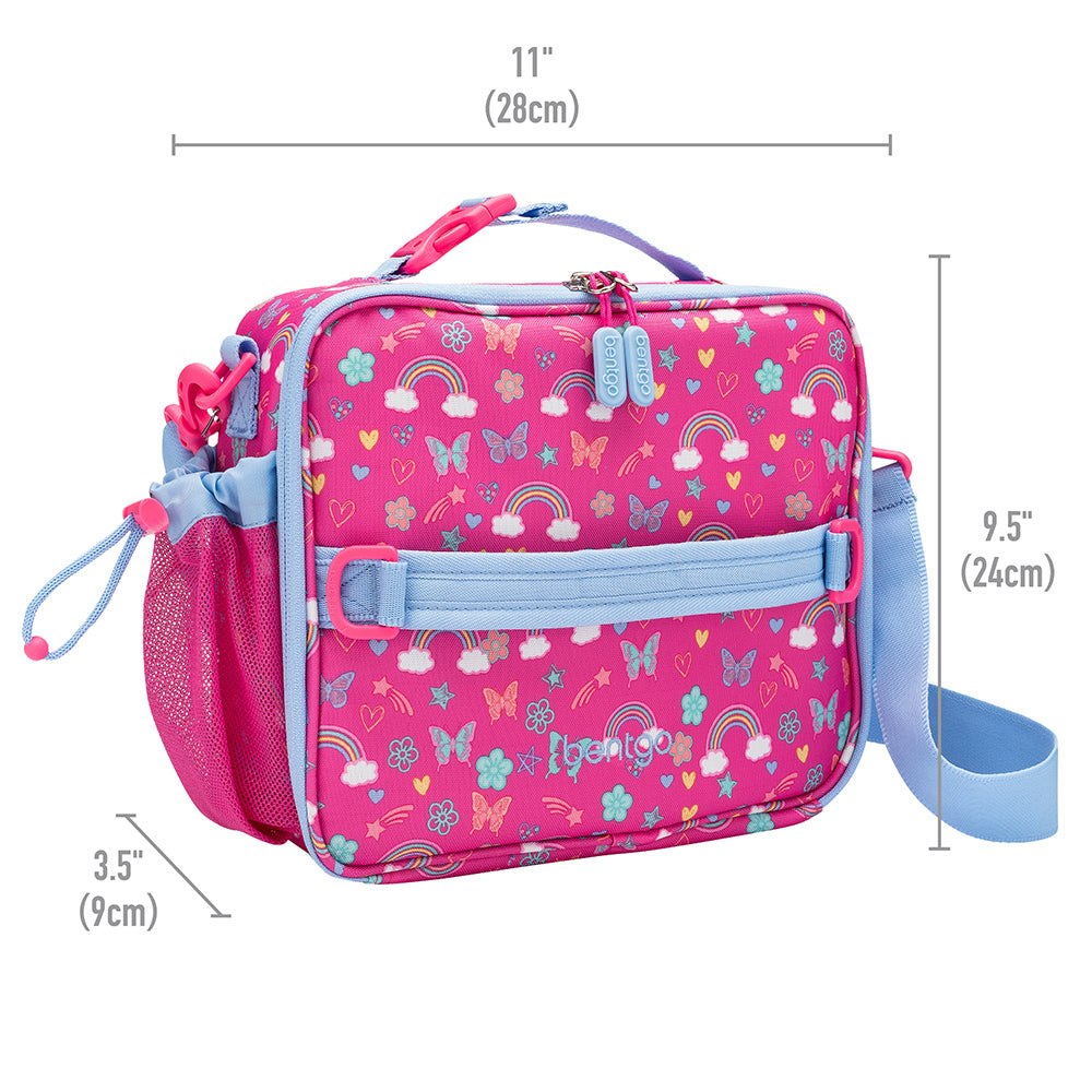 Bentgo Kids Prints Lunch Box & Bag - Rainbows and Butterflies