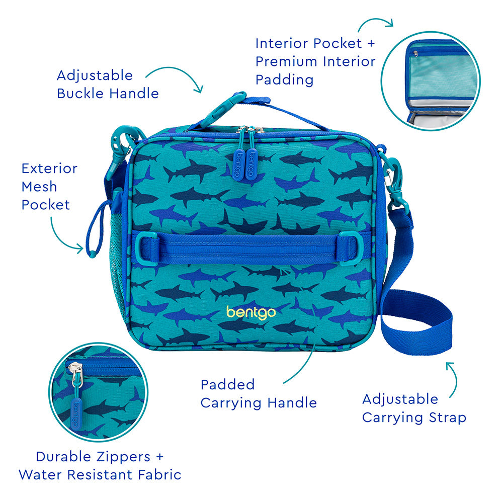 Bentgo Kids Prints Lunch Box & Bag - Sharks