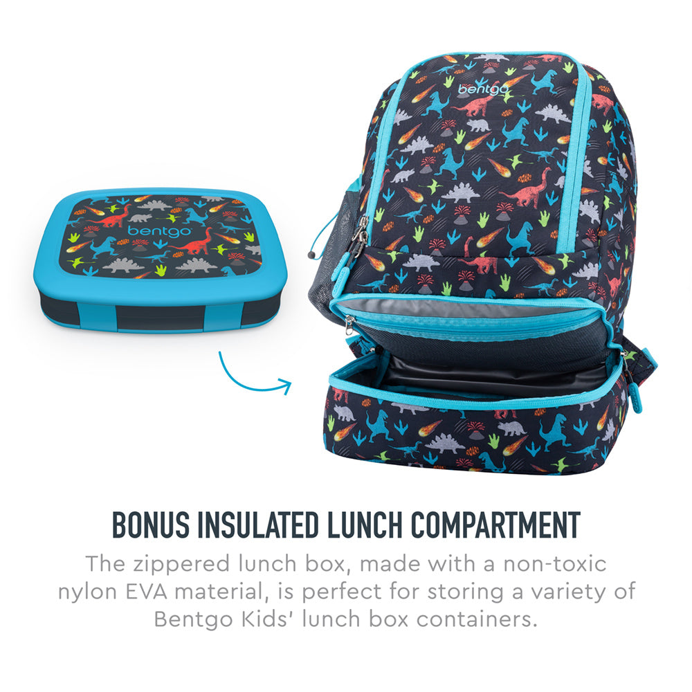 Bentgo Kids Prints Lunch Box & Backpack - Dinosaur