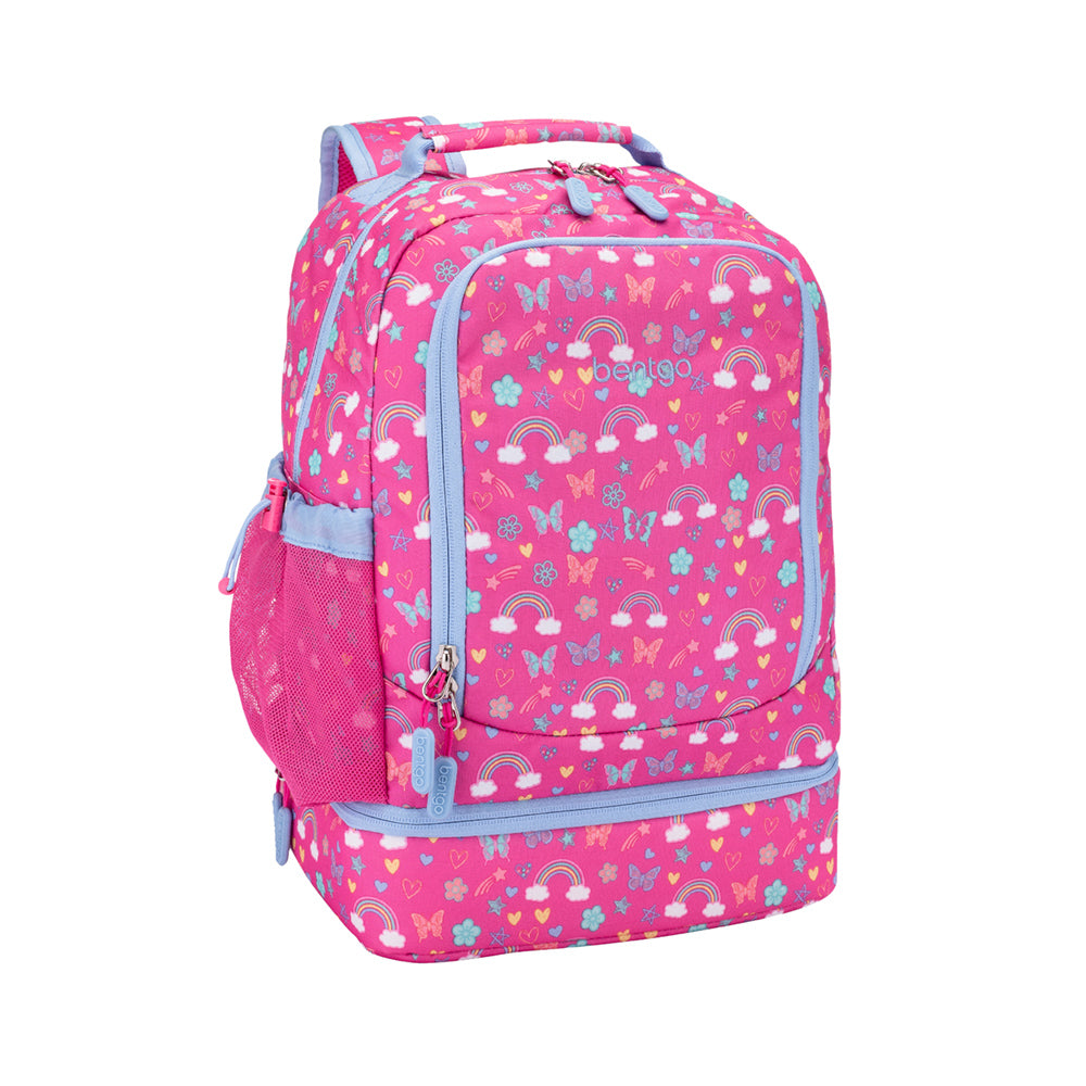 Bentgo Kids Prints Lunch Box & Backpack - Rainbows and Butterflies