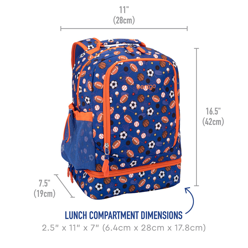 Bentgo Kids Prints Lunch Box & Backpack - Sports