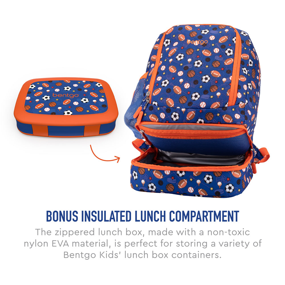 Bentgo Kids Prints Lunch Box & Backpack - Sports