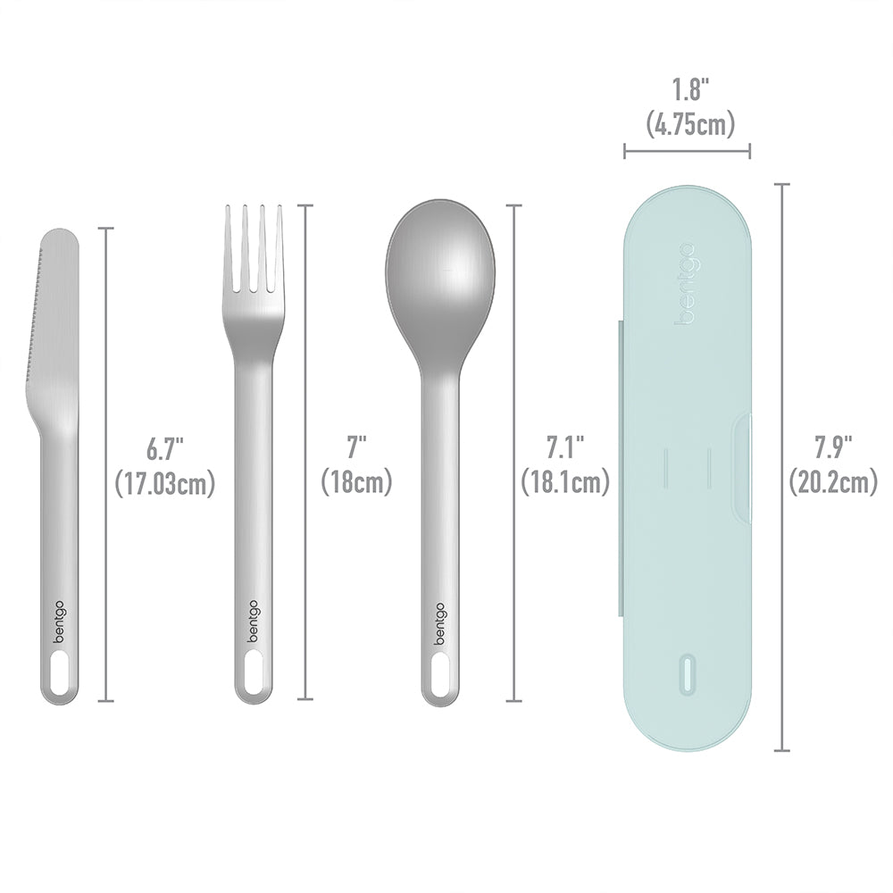 Bentgo Stainless Travel Utensil Set - Aqua