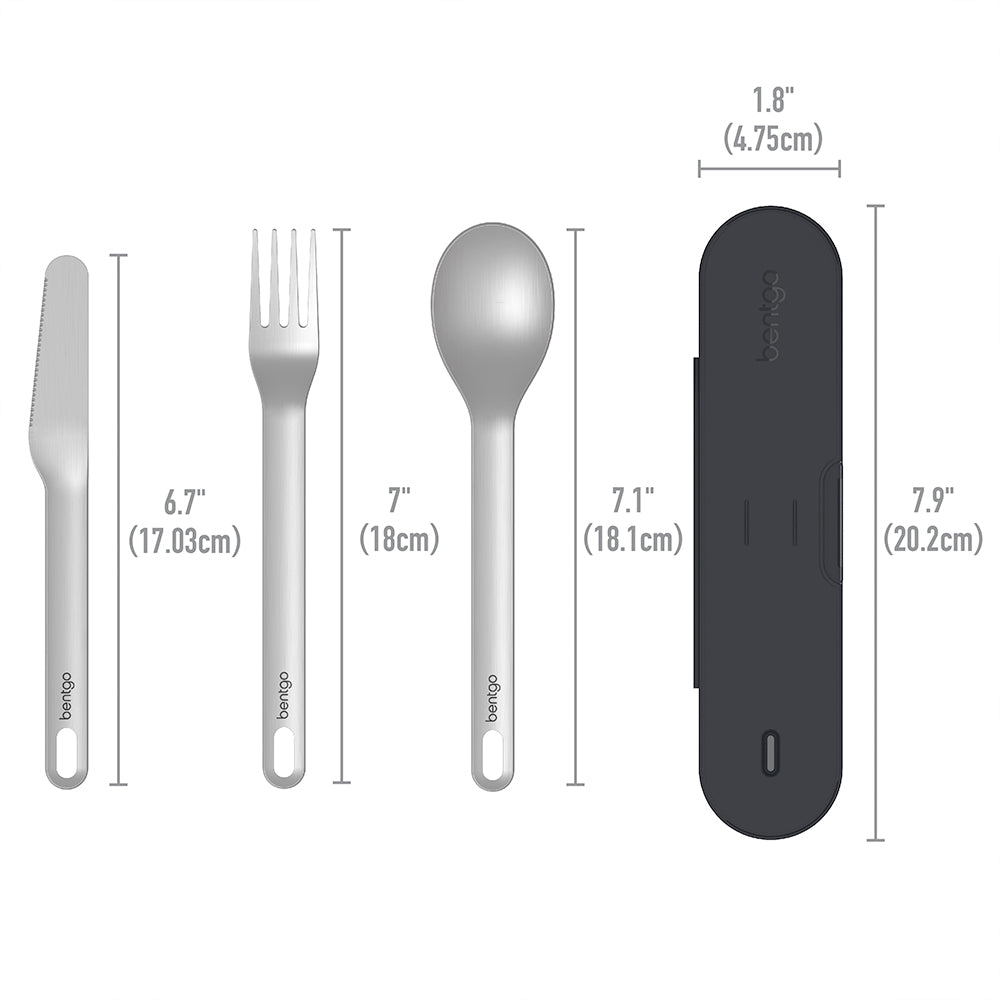 Bentgo Stainless Travel Utensil Set - Carbon