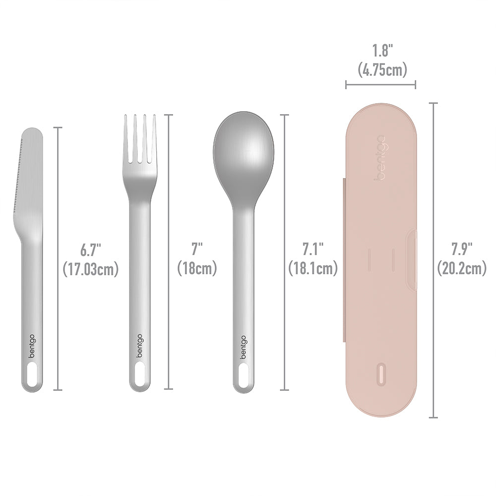 Bentgo Stainless Travel Utensil Set - Rose