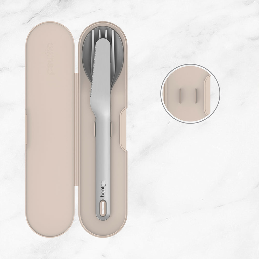 Bentgo Stainless Travel Utensil Set - Sand