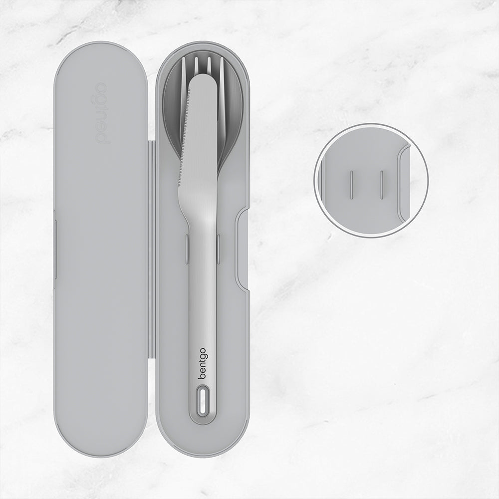 Bentgo Stainless Travel Utensil Set - Gray