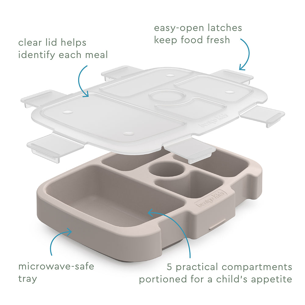 Bentgo Kids Prints Tray with Transparent Cover - Dino Fossils