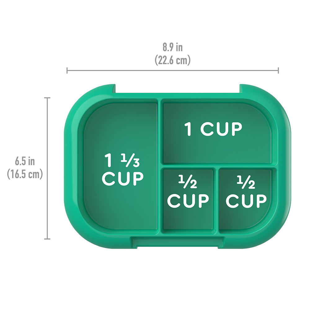 Bentgo Kids Chill Tray with Transparent Cover - Green/Navy