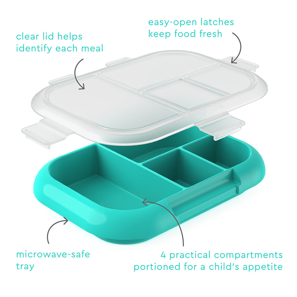 Bentgo Kids Chill Tray with Transparent Cover - Electric Aqua