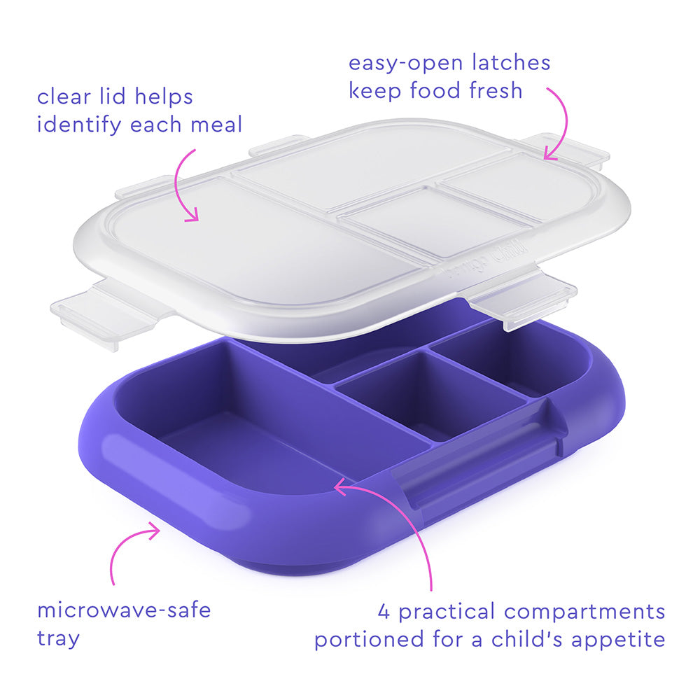 Bentgo Kids Chill Tray with Transparent Cover - Electric Violet