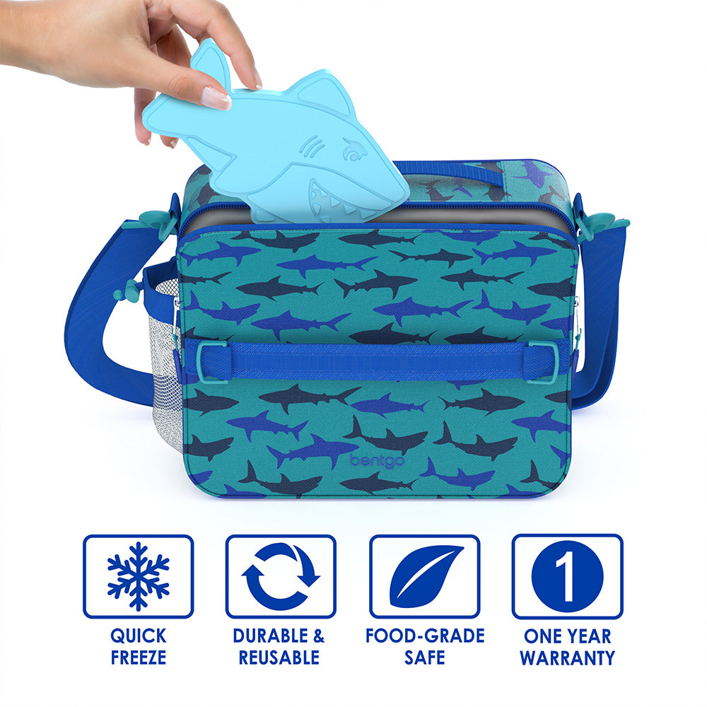 Bentgo Buddies Reusable Ice Packs - Sharks